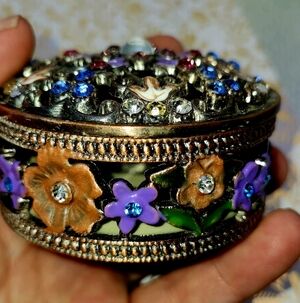 Floral Embellished Jewelry Box